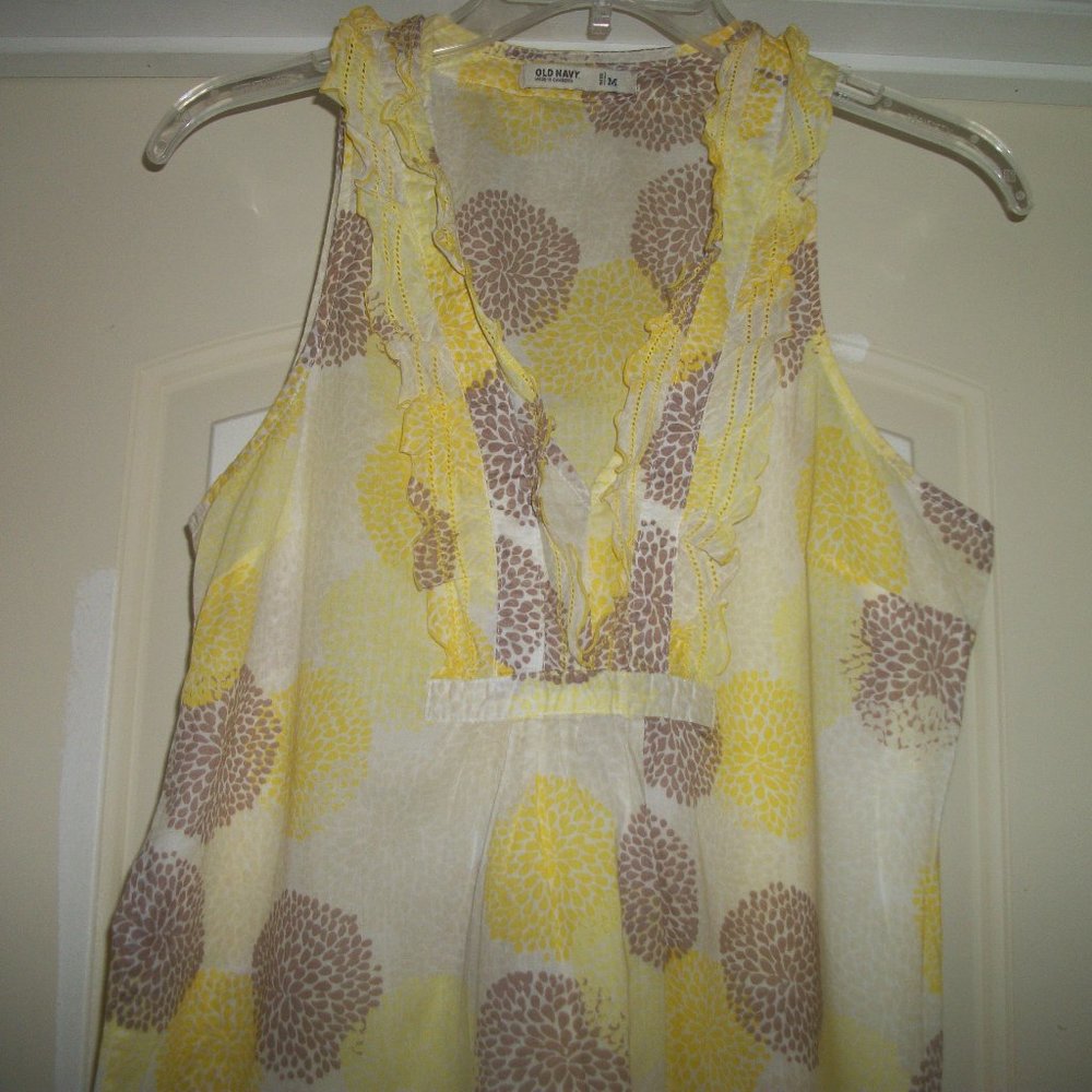 YUMMY YELLOW W ACCENT COLORS RUFFLES SUMMER BL M